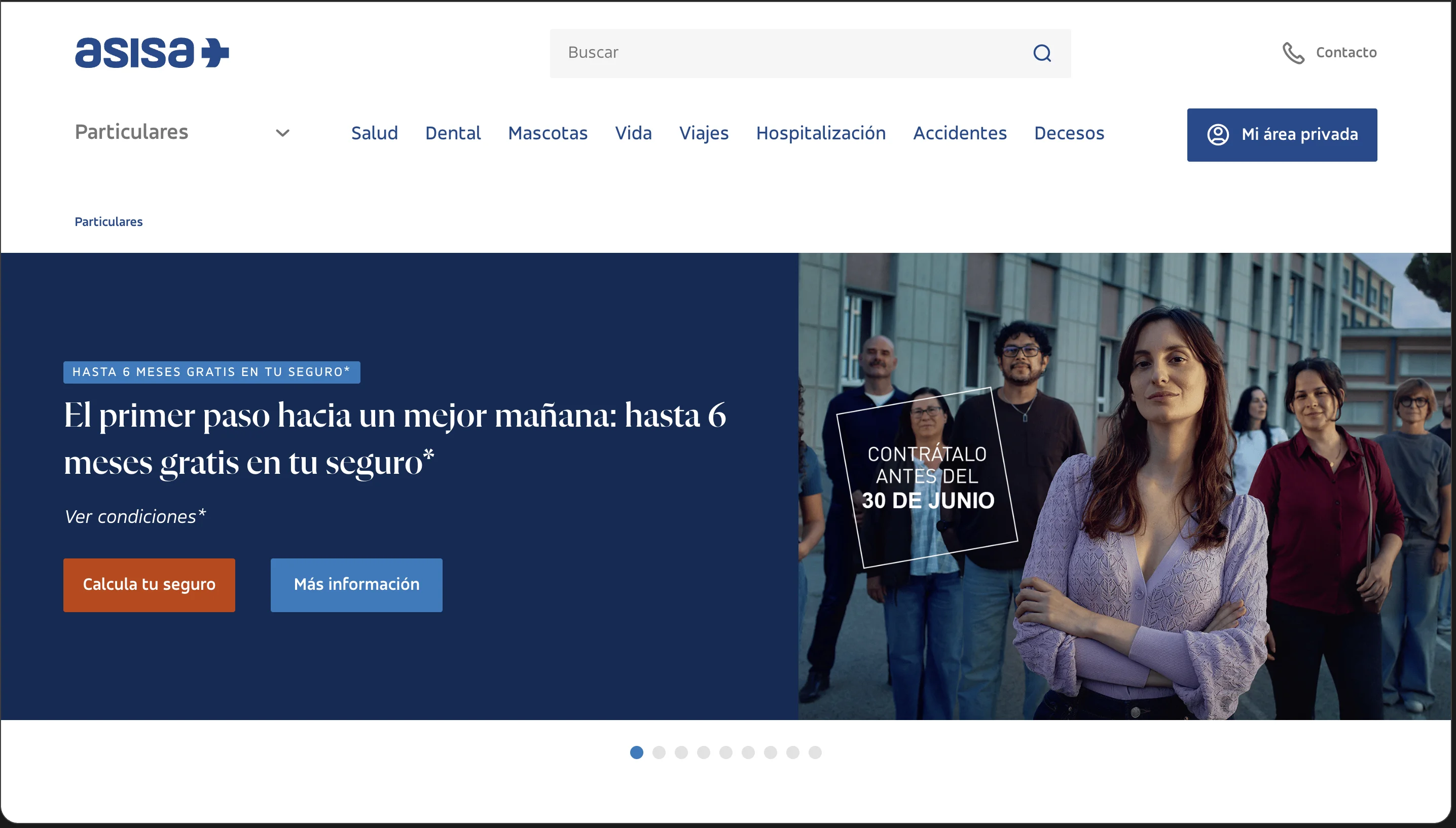 ASISA back-office platform interface